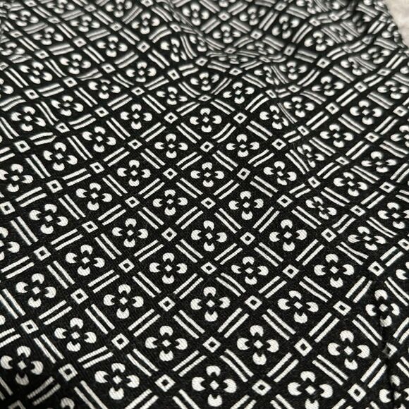 SO Black & White Geometric Pattern Rayon Joggers L - Picture 5 of 9